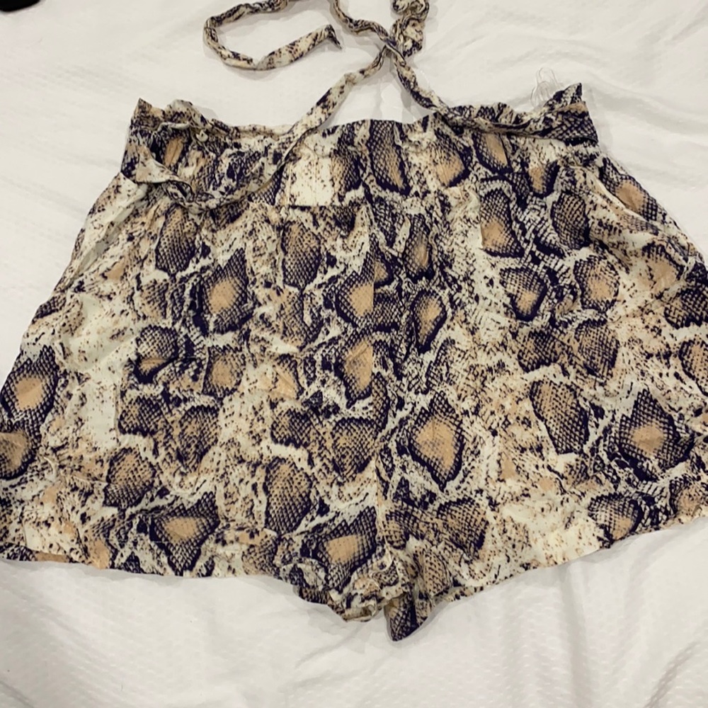 Snake Skin elastic waist float shorts